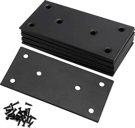 black metal mending brackets|10 inch black mending plate.